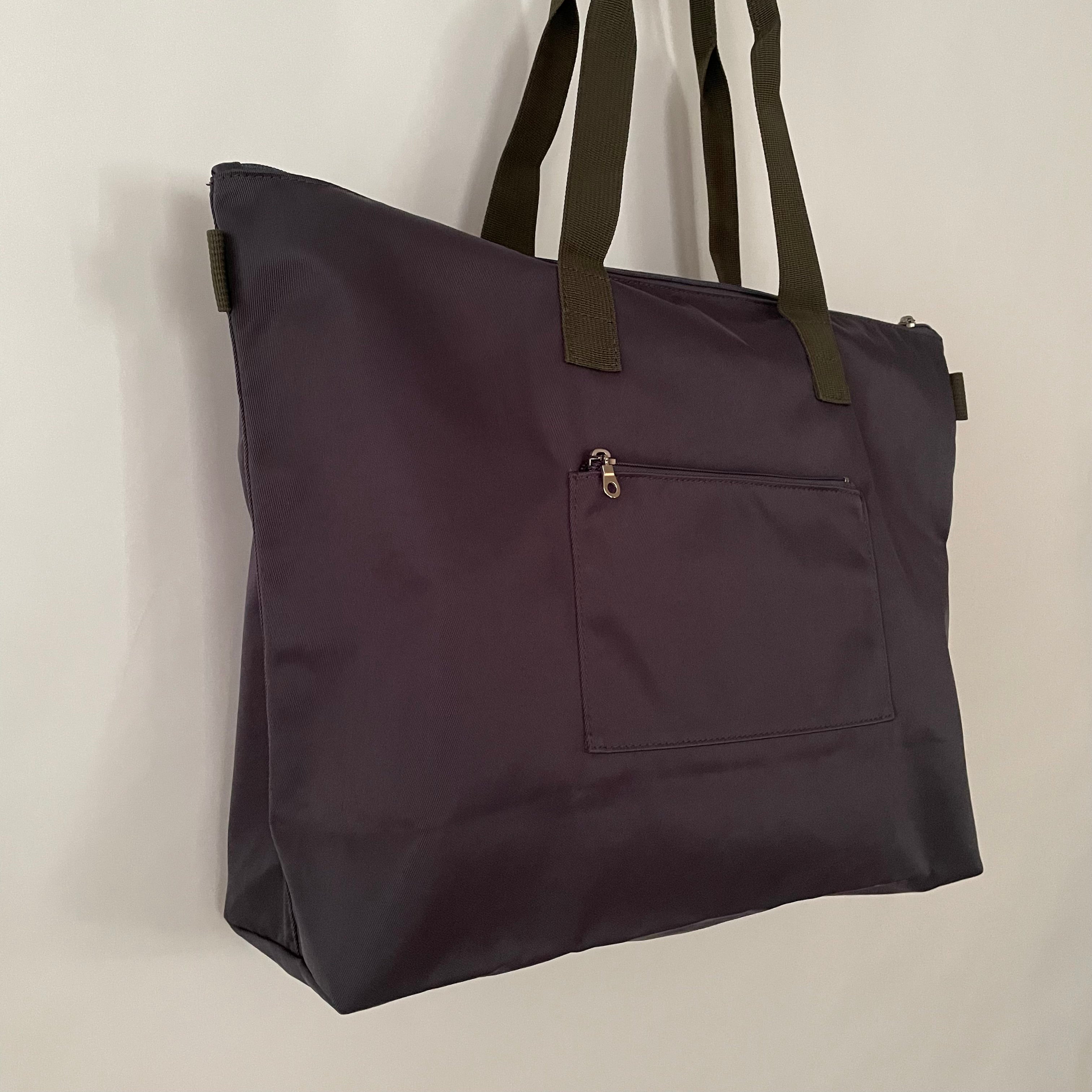 Tania-C | Tote Bag All-Nylon with Cat Print Motif | Grey